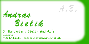 andras bielik business card